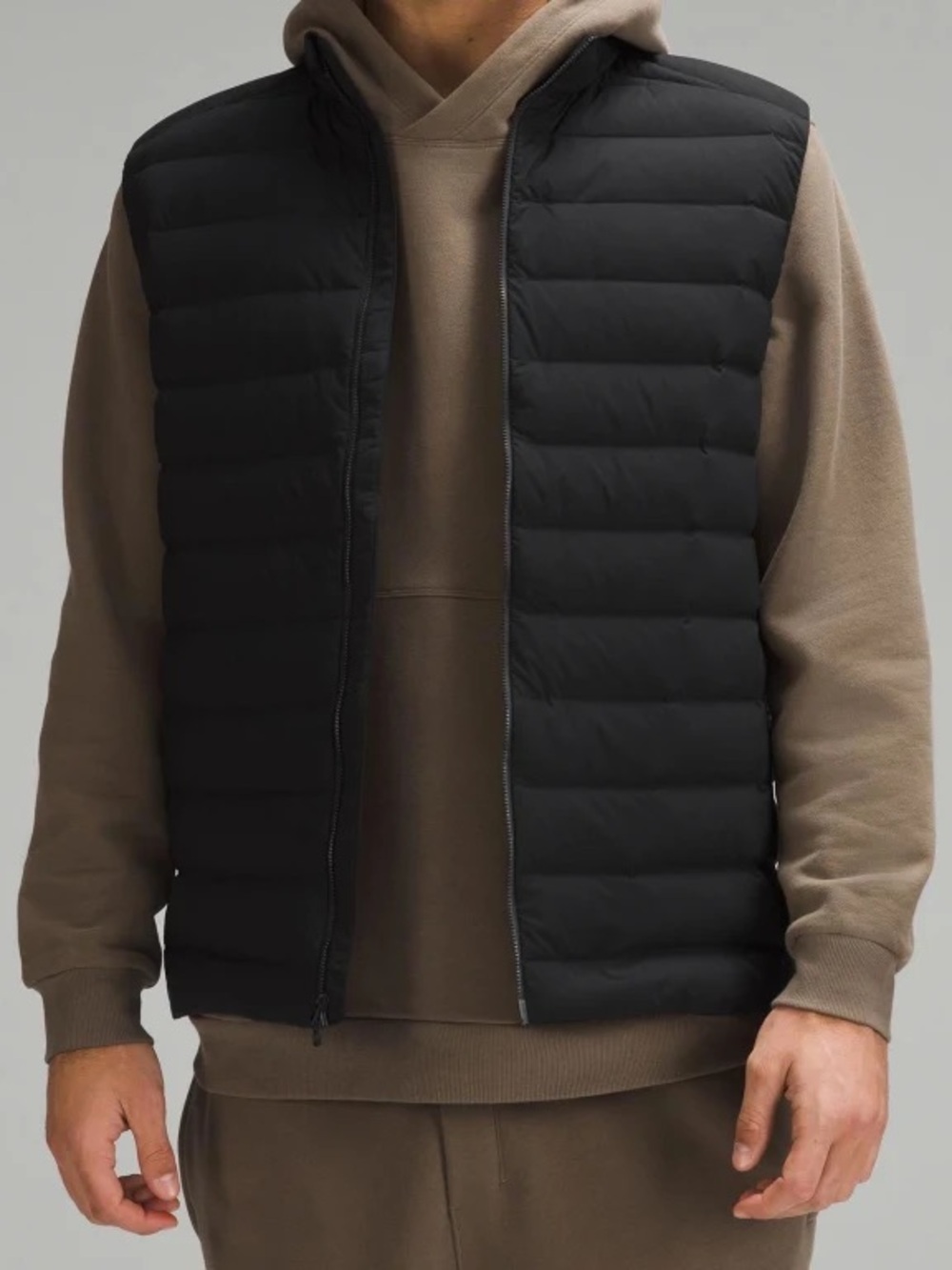 Lululemon Navigation Down Vest Black Men's L Puffer Jacket 700 Fill Goose